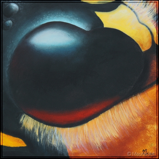 Augenblick eines Bienenwolfs Acryl auf Leinwand;
30 x 30 cm